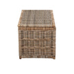Burley rattan basket storage trunk by Pacific Lifestyle Ltd, featuring woven rattan design and sturdy wooden legs.