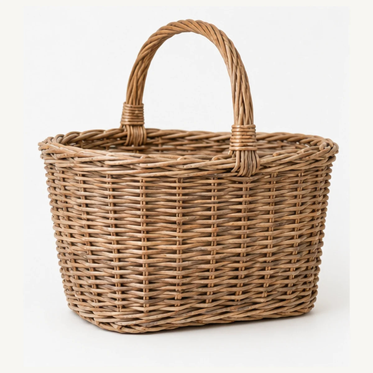 Burley rattan shopping basket by Pacific Lifestyle Limited with woven handles and open-top design