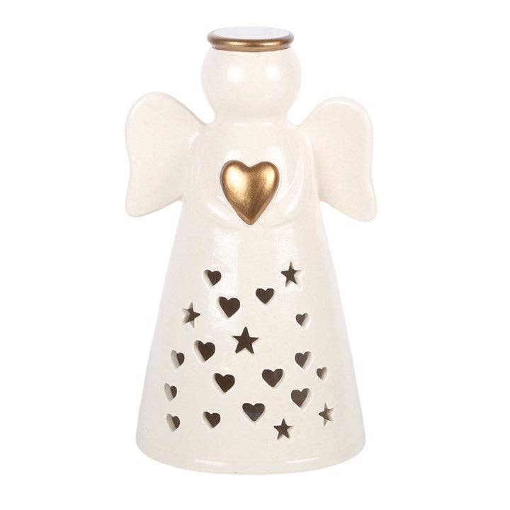 Large LED Light Up Angel Decoration with Heart