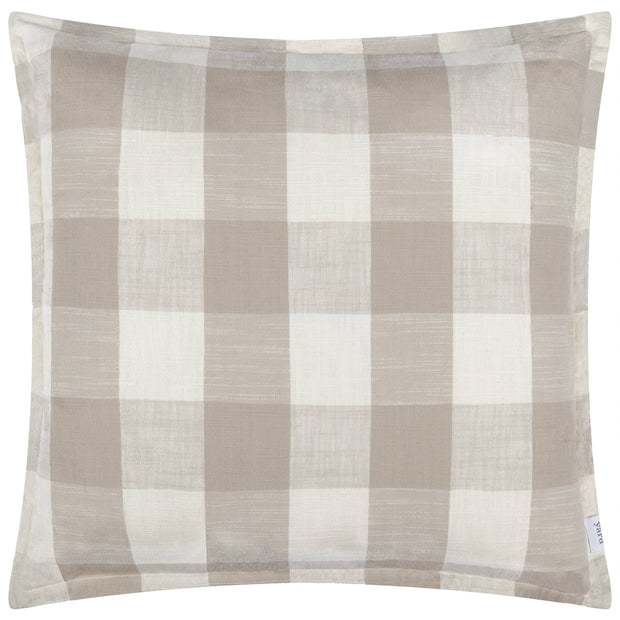 Natural Check Outdoor Garden Seat Scatter Cushion Cover