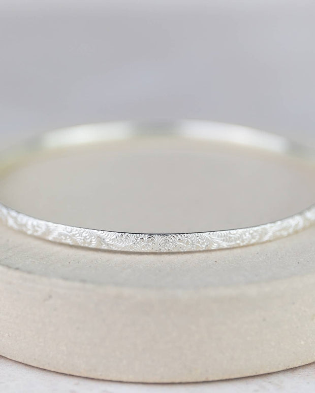 Sterling Silver Lace Bangle Bracelet
