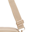 Beige Double Zip Crossbody Bag