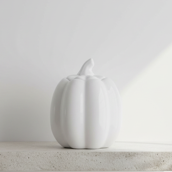 Tall White Pumpkin Oil Burner