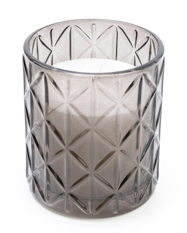 Smokey Black Large Diamond Glass Candle - Woodsage & Sea Salt