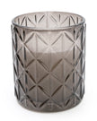 Smokey Black Large Diamond Glass Candle - Woodsage & Sea Salt
