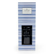 Blue striped Jeff Banks reed diffuser by Candlelight Products Ltd, 1000ml bottle with four reed diffuser sticks.