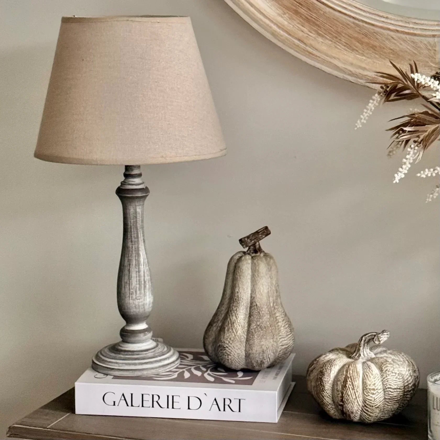 Carved Wood Effect Small Squat Pumpkin - Seasonal Decor - AutumnSeasonal Decor - Autumn - Lulu Loves Home