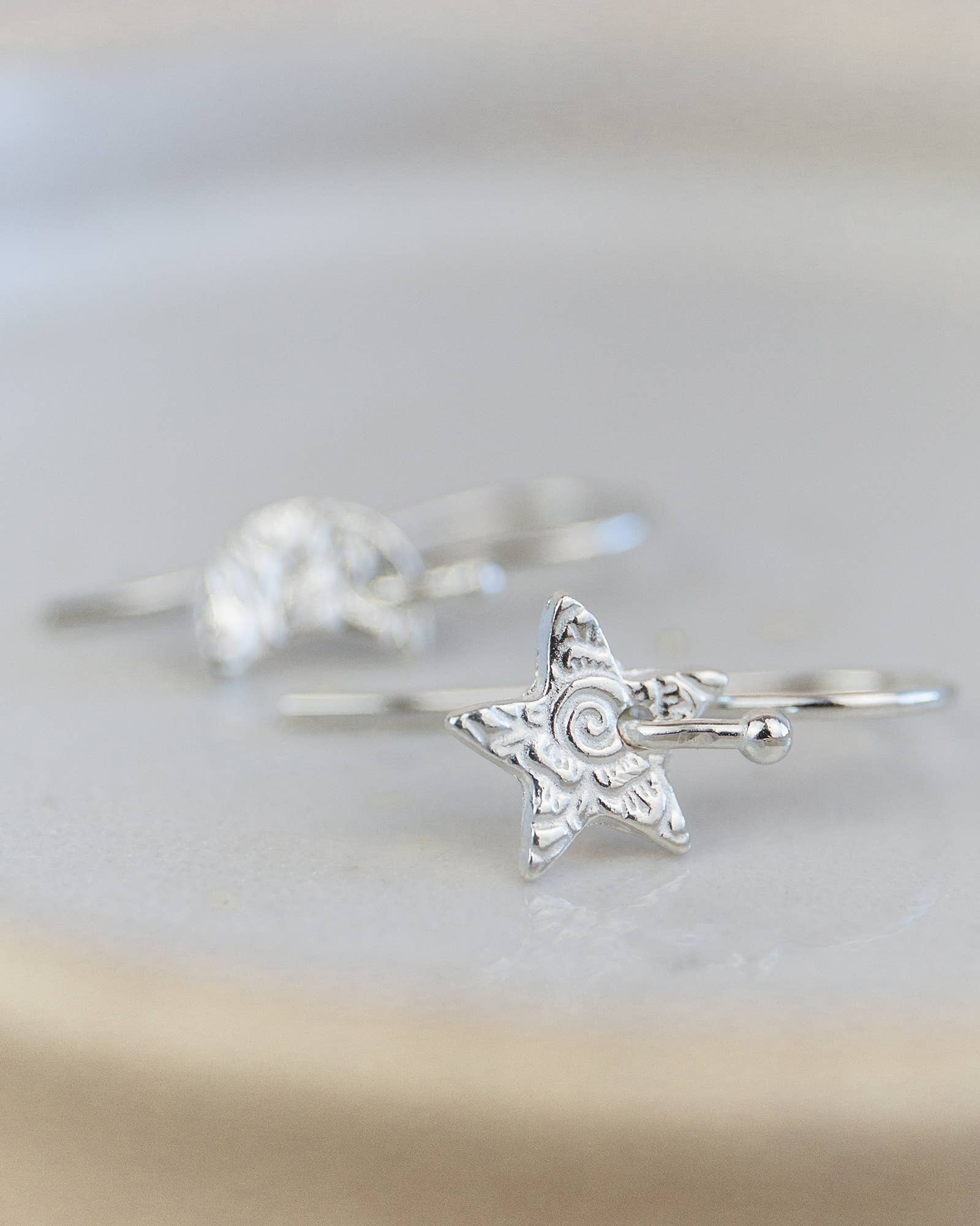 Sterling Silver Mini Textured Earrings