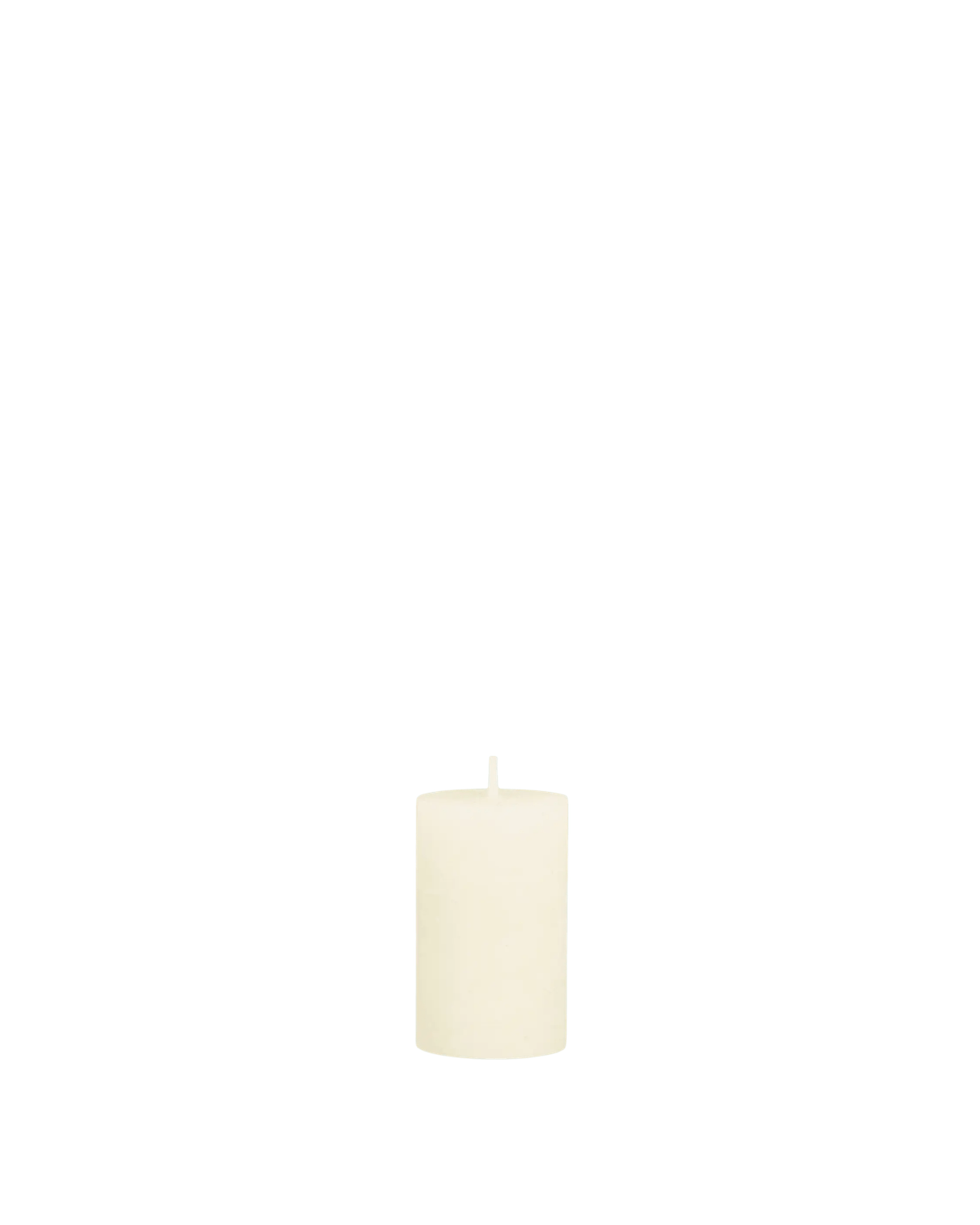 Cream rustic wax pillar candle from Chic Antique, featuring a textured, vintage-style design perfect for cozy décor.