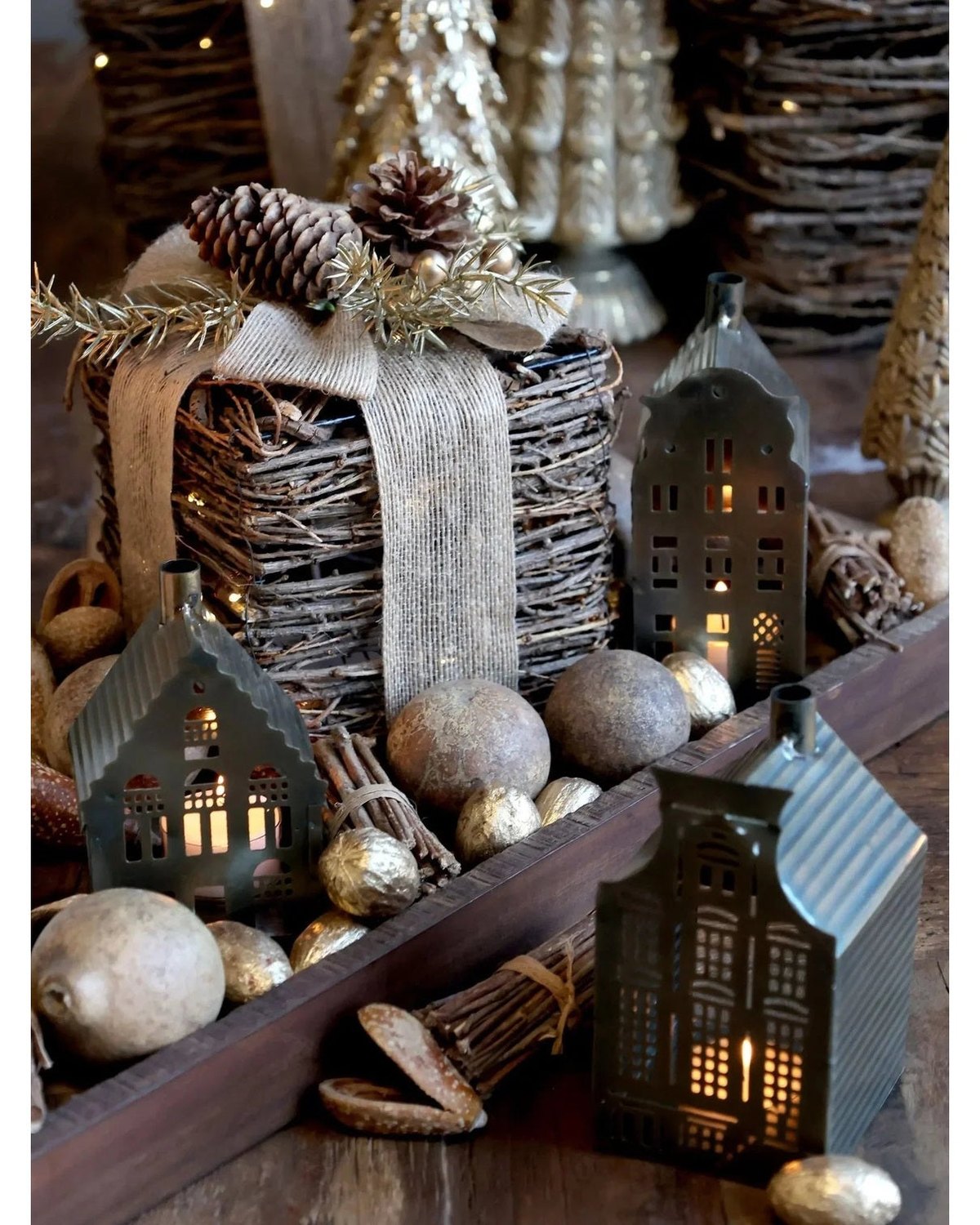 Antique Brass Candle House - Seasonal Decor - ChristmasSeasonal Decor - Christmas - Lulu Loves Home