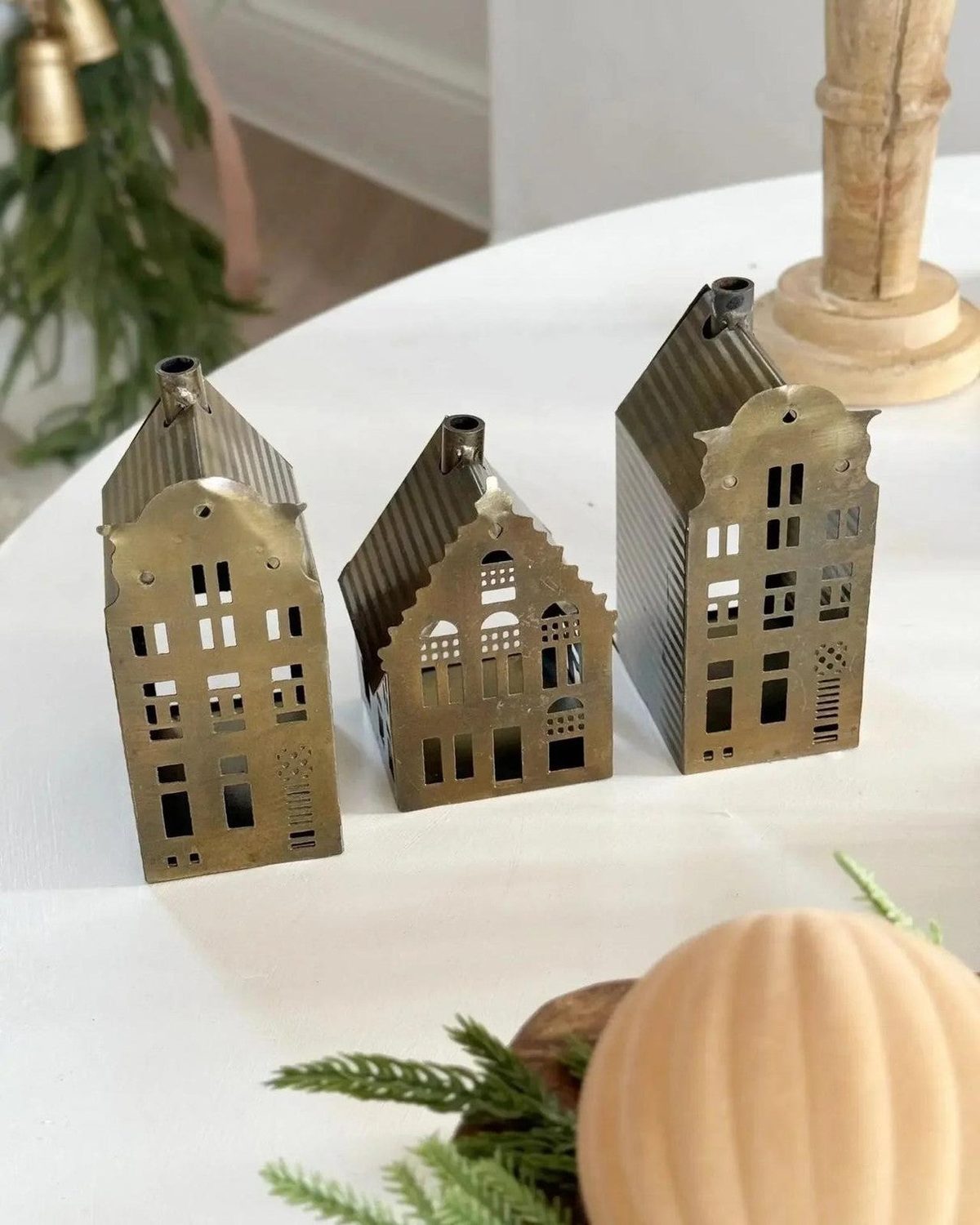 Antique Brass Candle House - Seasonal Decor - ChristmasSeasonal Decor - Christmas - Lulu Loves Home