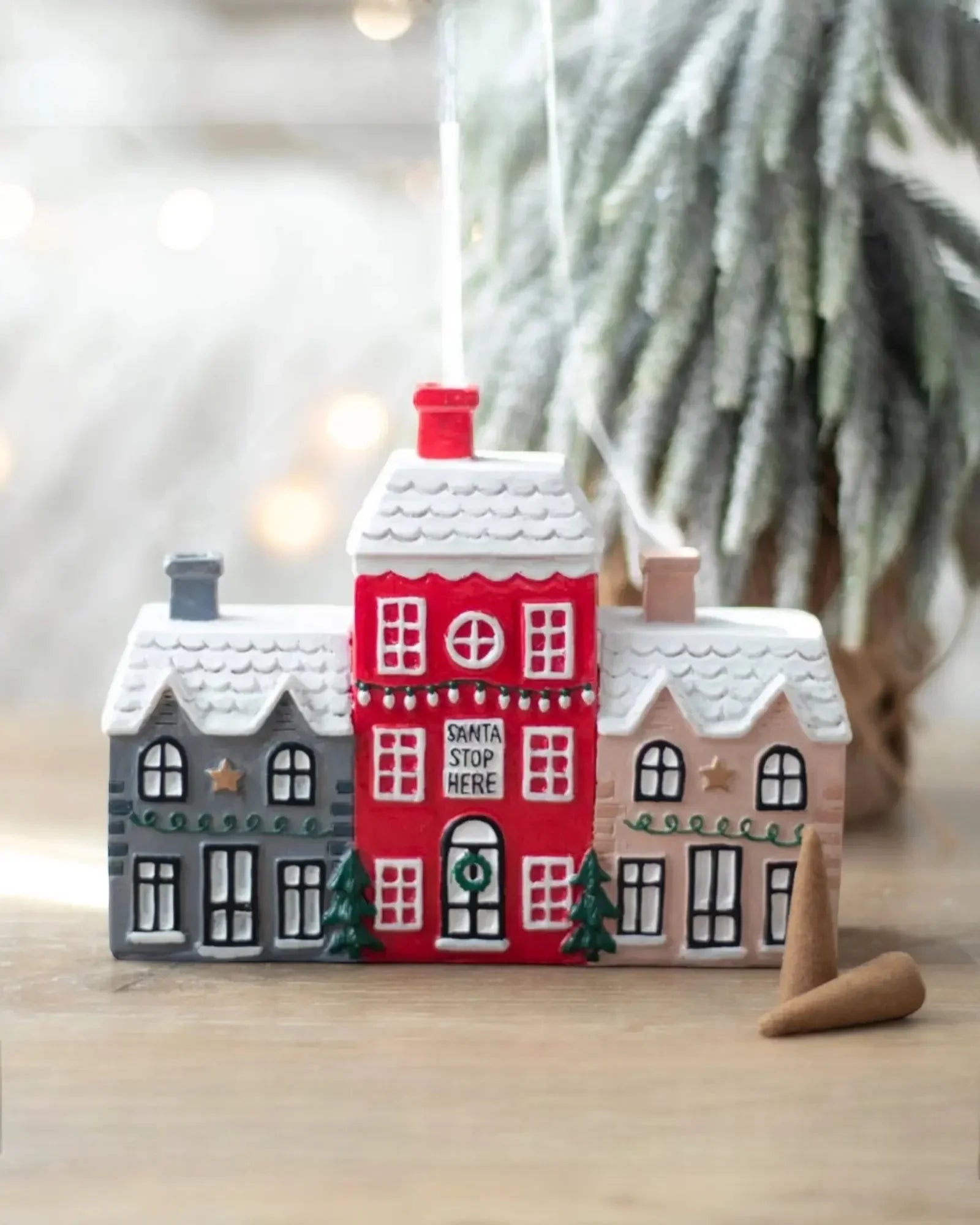 Christmas Village Tealight & Incense Cone Burner - Seasonal Decor - ChristmasSeasonal Decor - Christmas - Lulu Loves Home