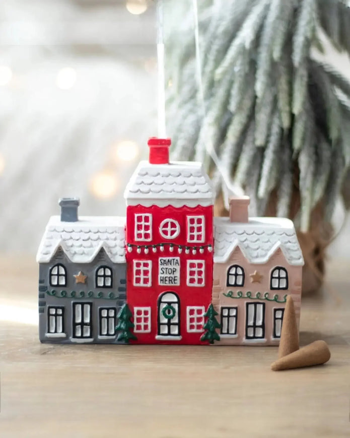 Christmas Village Tealight & Incense Cone Burner - Seasonal Decor - ChristmasSeasonal Decor - Christmas - Lulu Loves Home