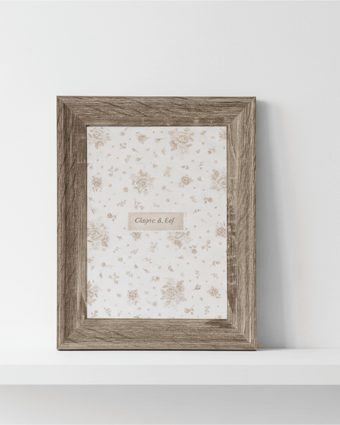 Rustic brown wood photo frame by Clayre & Eef, 4x6 inch size, showcasing a natural wood finish and classic design.
