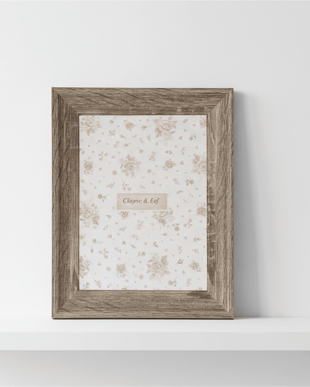 Rustic brown wood photo frame by Clayre & Eef, 4"x6" size, showcasing a natural wood finish and classic design for photo display.