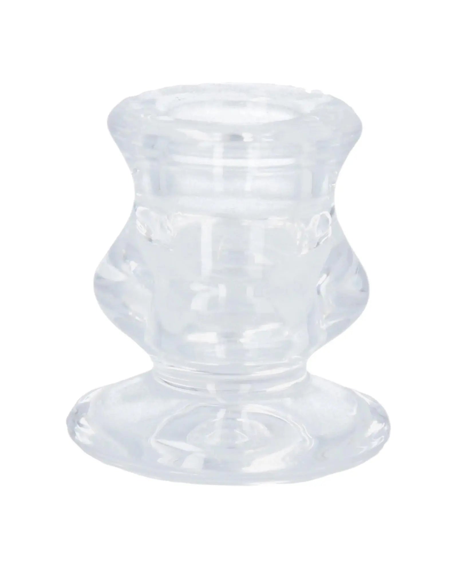 Clear Glass Dinner Candle Holder - Home DecorHome Decor - Lulu Loves Home