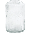 Clear Ribbed Glass Soap Dispenser Bottle - “Soap” - Home DecorHome Decor - Lulu Loves Home