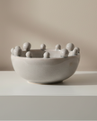 Small greige Bobble Edged Bowl from Coach House, a stylish home decor piece with textured bobble edge design.