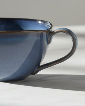 Blue stoneware mug from Coach House, ceramic kitchen and dining mug with a smooth finish and classic design.