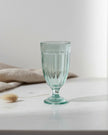 Green recycled heavy goblet wine glass from Coach House, ideal for kitchen and dining use, with a sturdy, eco-friendly design.