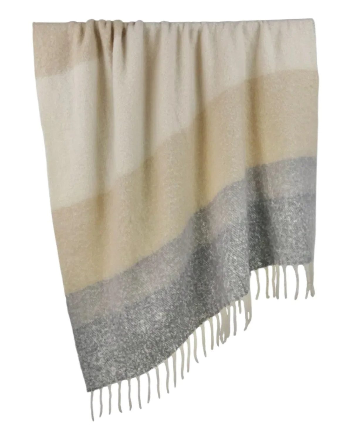 Coastal Blue And Neutral Mohair Blanket Throw - Soft FurnishingsSoft Furnishings - Lulu Loves Home