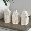 Matte White Dutch House Tealight Candle Holder, close-up product detail