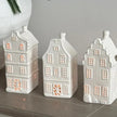 Matte White Dutch House Tealight Candle Holder, square product view