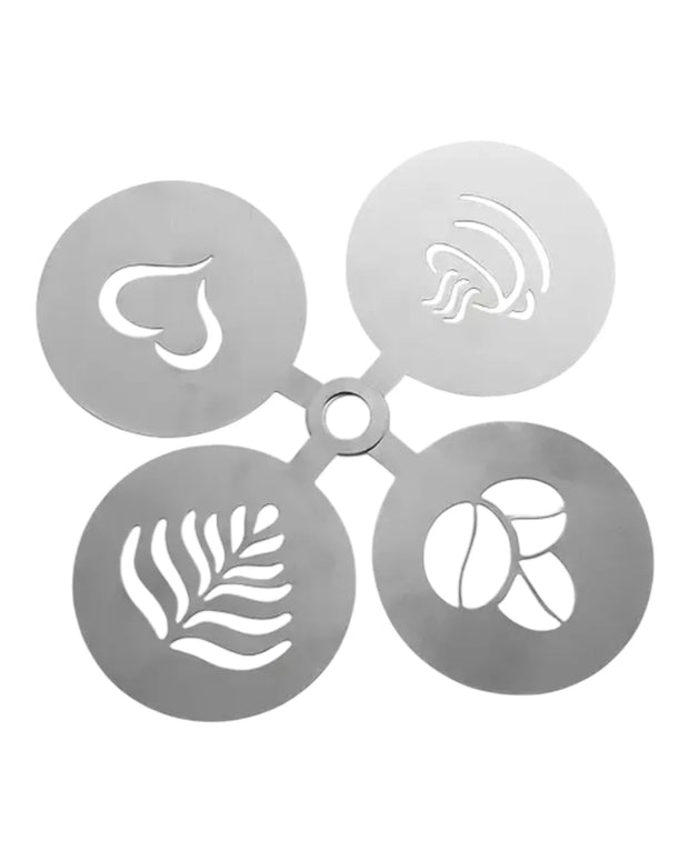Coffee Stencils Silver - Set Of Four - Kitchen & DiningKitchen & Dining - Lulu Loves Home