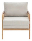 Compton Natural Framed Rattan Upholstered Beige Linen Armchair - Furniture And MirrorsFurniture And Mirrors - Lulu Loves Home