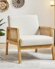 Compton Natural Framed Rattan Upholstered Beige Linen Armchair - Furniture And MirrorsFurniture And Mirrors - Lulu Loves Home