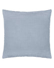 Ocean blue muslin cotton cushion cover from Riva Home, soft furnishings with a smooth, lightweight fabric and subtle texture.