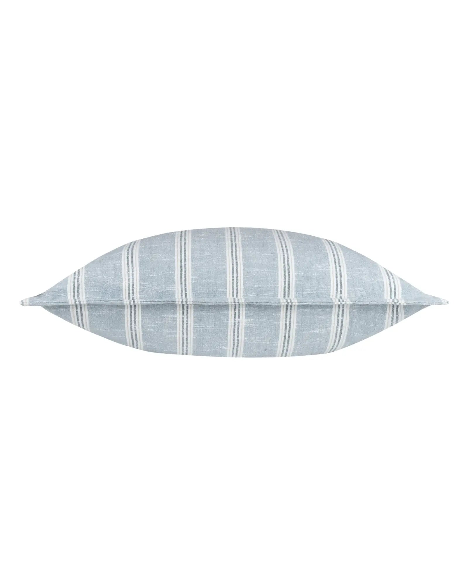 Ocean blue Abersoch stripe cotton cushion cover by Riva Home, soft furnishings with a stylish striped pattern and plush fabric.