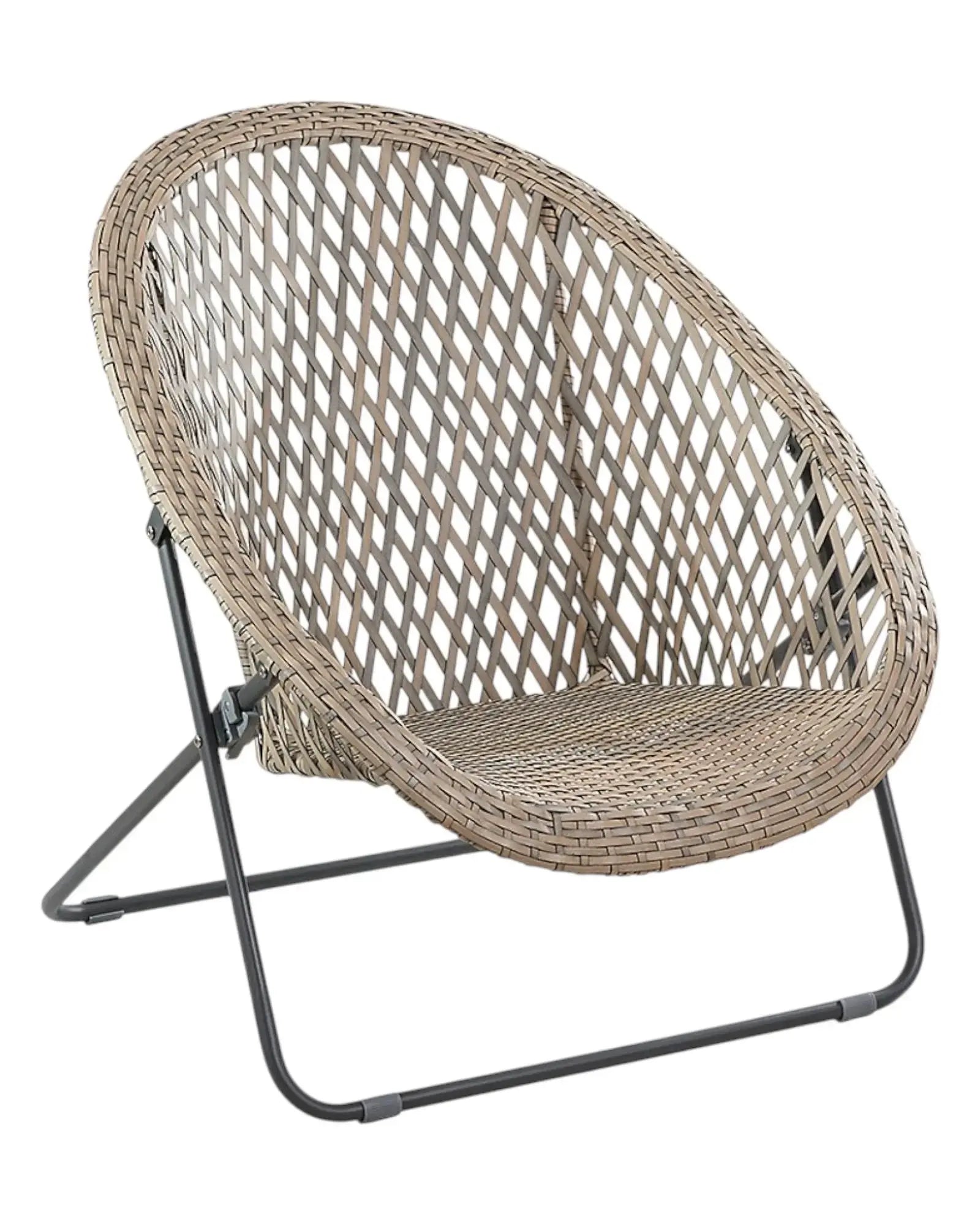 Natural rattan snug garden chair by Pacific Lifestyle Ltd, showing a single woven rattan outdoor chair for garden seating.