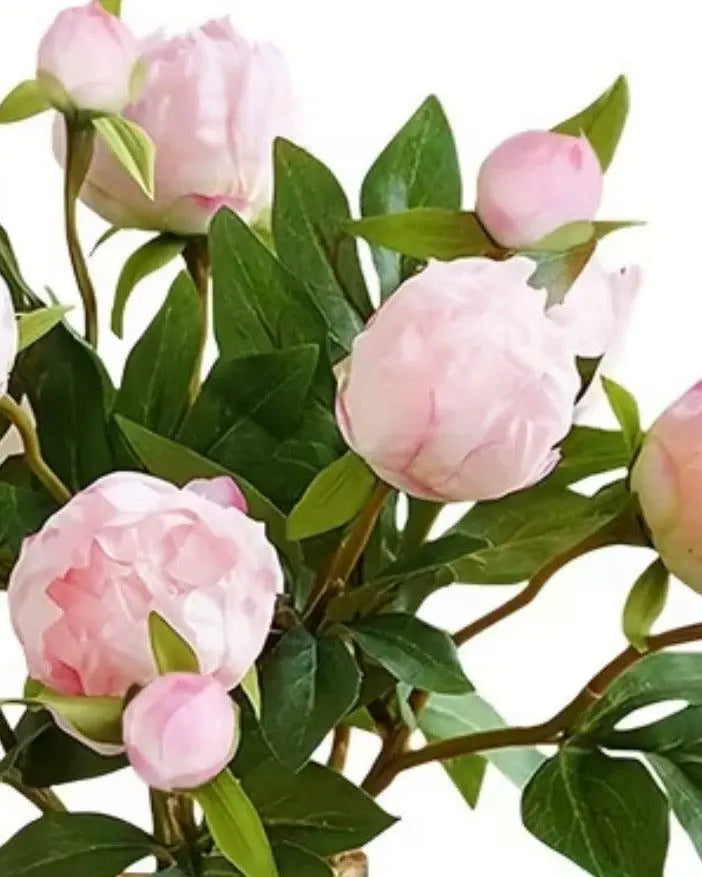 Artificial pale pink double peony flower stem from Starlight Express, realistic floral display for home or event decor