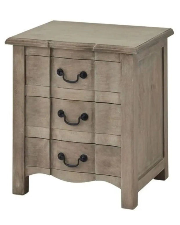 Copgrove Wooden Three Drawer Bedside Table - PRE ORDER THREE WEEK DELIVERY - Furniture And MirrorsFurniture And Mirrors - Lulu Loves Home
