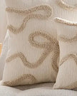 Cream And Beige Bow Boucle Cushion Cover - Soft FurnishingsSoft Furnishings - Lulu Loves Home