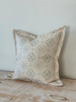 Cream And Sage Green Cotton Cushion Cover - Soft FurnishingsSoft Furnishings - Lulu Loves Home
