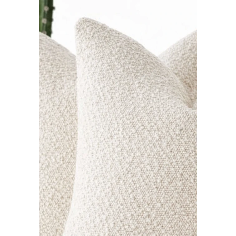 Cream boucle cushion cover from Starlight Express, soft furnishings with textured fabric, decorative for sofa or bed decor.