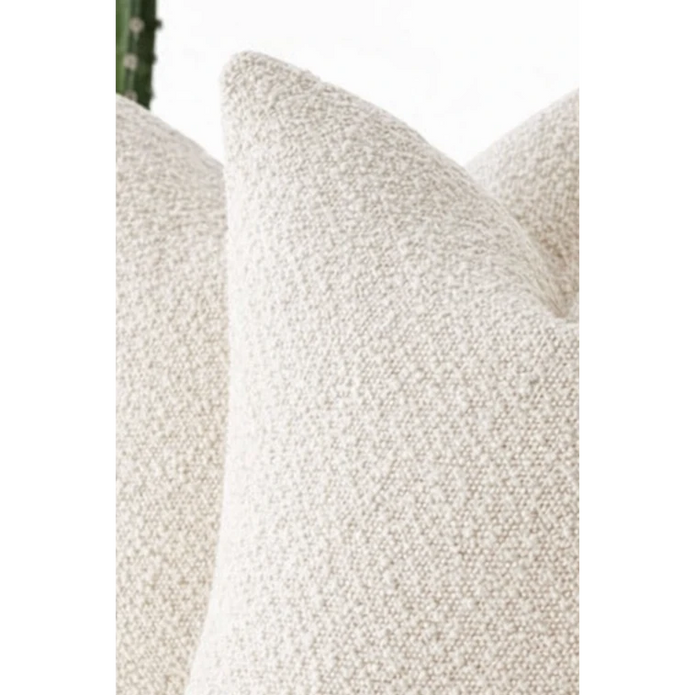 Cream boucle cushion cover from Starlight Express, soft furnishings with textured fabric, decorative for sofa or bed decor.