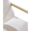 Cream boucle Sherpa rocking chair by Starlight Express featuring plush fabric and wooden rocking base in a cozy, modern design.