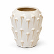 small ceramic bobble vase, empty on a white background