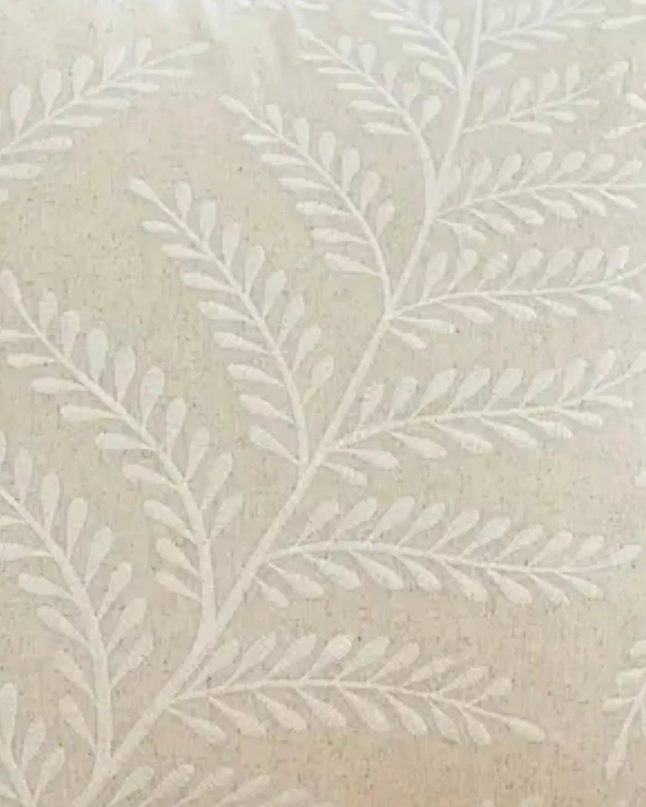 Cream Fern Embroidered Cushion Cover - Soft FurnishingsSoft Furnishings - Lulu Loves Home
