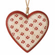 Cream heart detail from Heaven Sends Red and Cream Hearts Mix Christmas decoration