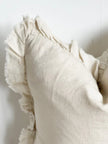 Cream Neutral Luxury Linen Ruffled Edge Cushion Cover - Soft FurnishingsSoft Furnishings - Lulu Loves Home