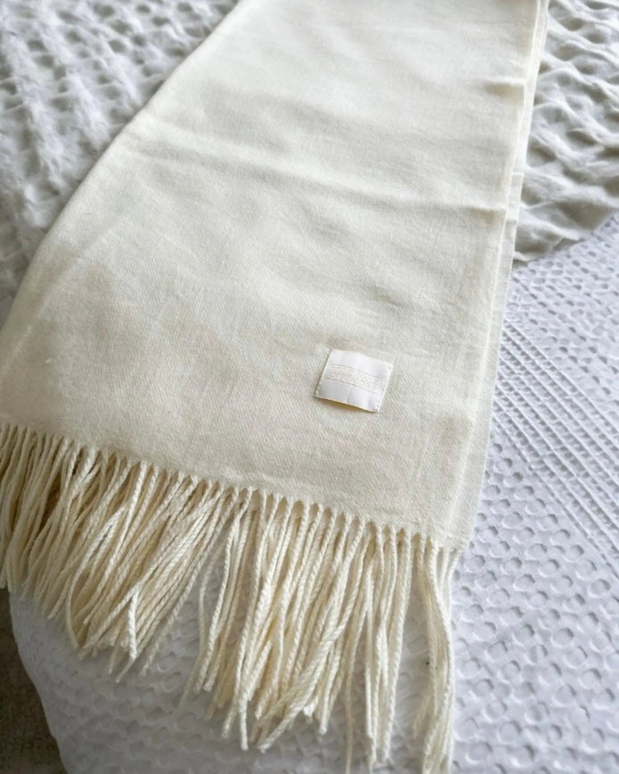 Cream Soft Fine Knit Luxury Throw - Soft FurnishingsSoft Furnishings - Lulu Loves Home