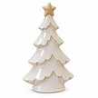 Satchville medium glazed ceramic Christmas tree with cream star detail