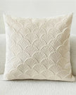 Cream Velvet Fan Embroidered Cushion Cover - Soft FurnishingsSoft Furnishings - Lulu Loves Home