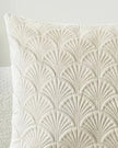 Cream Velvet Fan Embroidered Cushion Cover - Soft FurnishingsSoft Furnishings - Lulu Loves Home