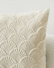 Cream Velvet Fan Embroidered Cushion Cover - Soft FurnishingsSoft Furnishings - Lulu Loves Home