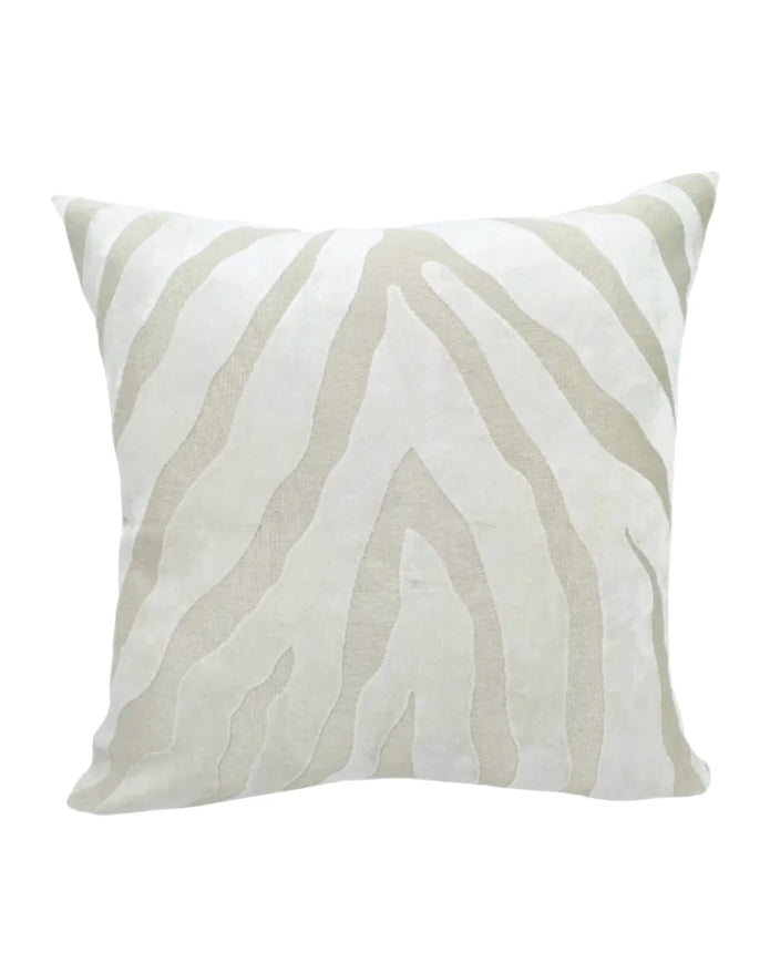 Cream Velvet Zebra Print Cushion Cover - Soft FurnishingsSoft Furnishings - Lulu Loves Home